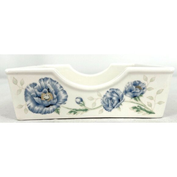 Lenox Butterfly Meadow Napkin Holder Box Porcelain Louise Le Luyer Botanical - Picture 5 of 8